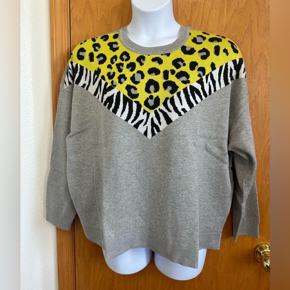 Bar III animal print sweater 2X